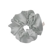 HOLISTIC SILK PURE SILK SCRUNCHIE SILVER - SEIDENHAARGUMMI