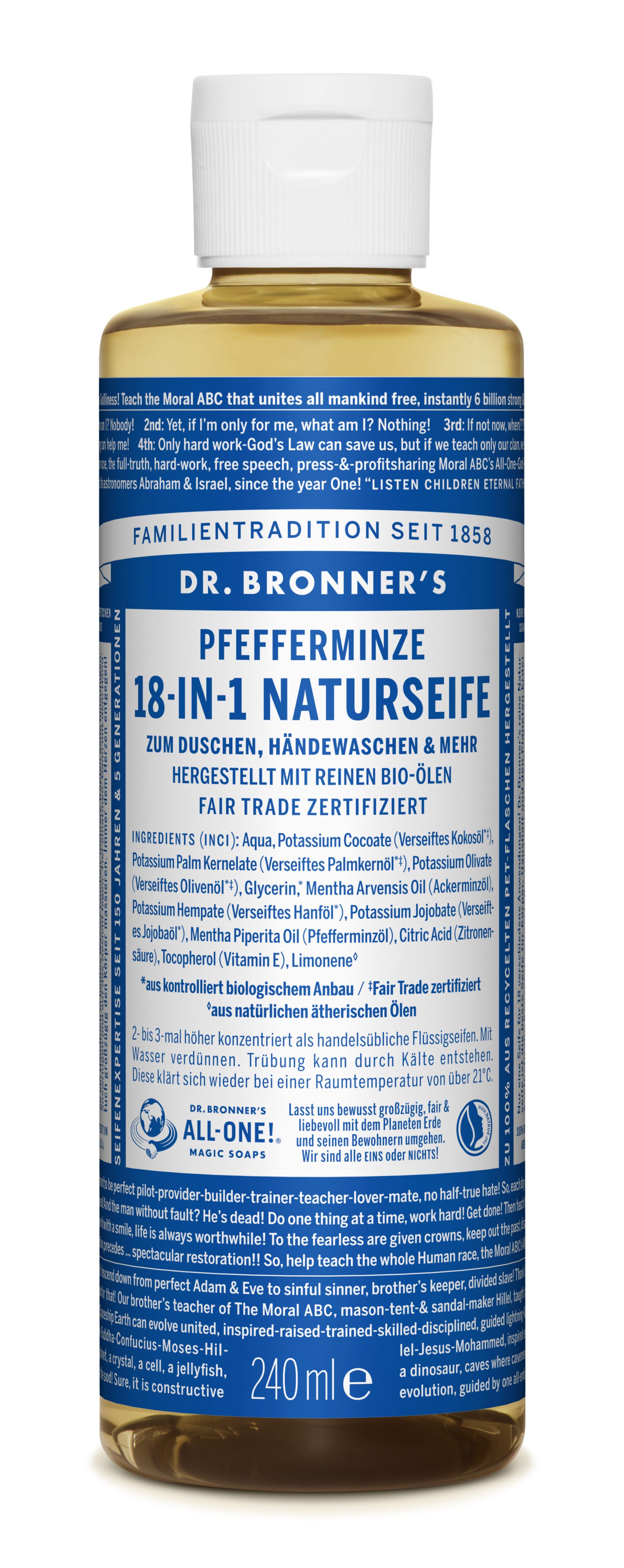 DR. BRONNER'S NATURSEIFE PEPPERMINT - LIQUID SOAP