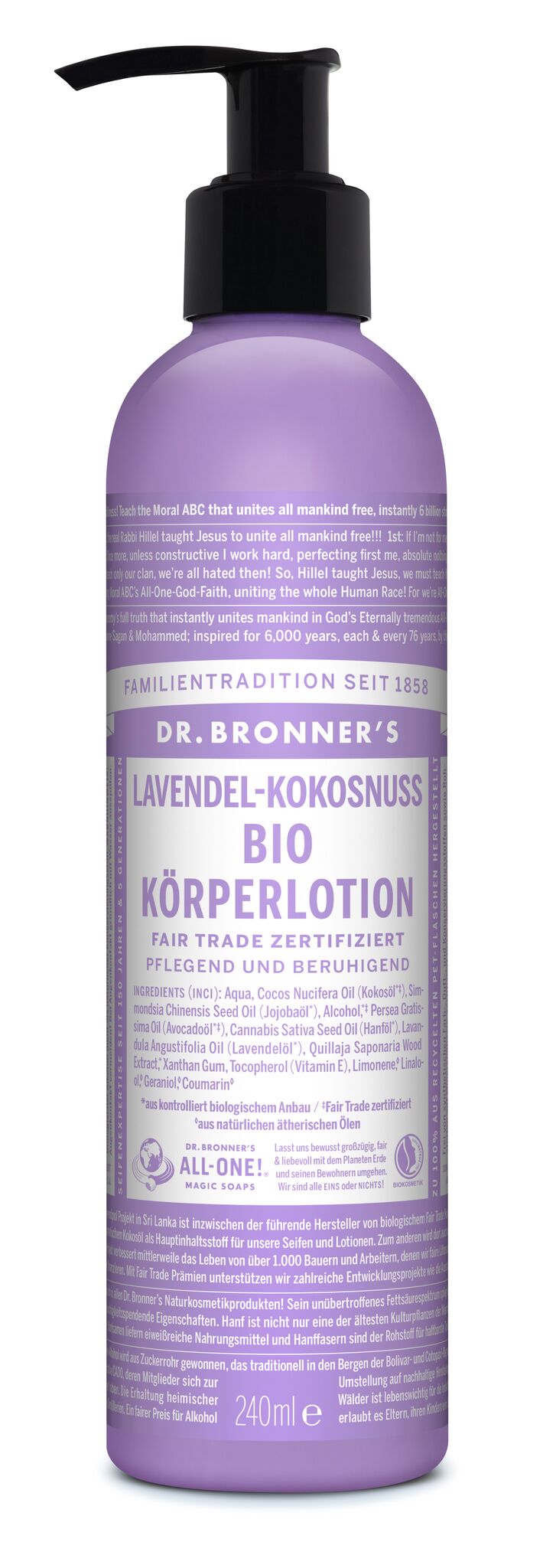 DR. BRONNER'S BIO-KÖRPERLOTION LAVENDER COCONUT