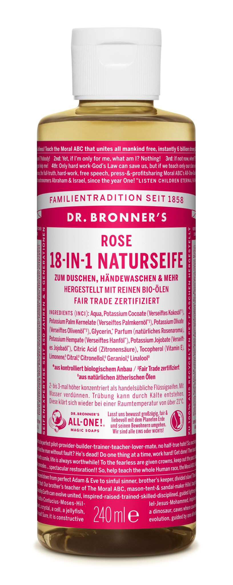 DR. BRONNER'S NATURSEIFE ROSE - LIQUID SOAP