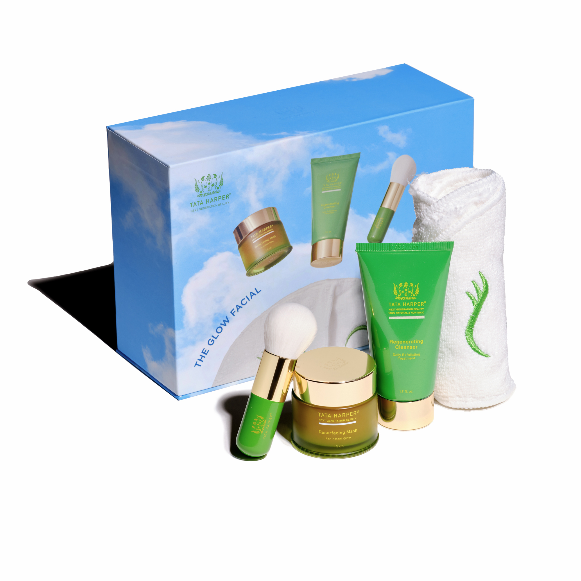 TATA HARPER SKINCARE - THE GLOW FACIAL BEAUTY SKY SET